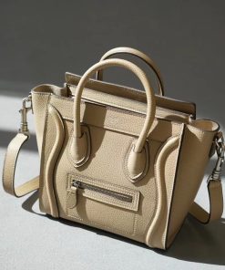 Alternative view of Celine Replica Designer Bags 1:1 Drummed Calfskin Nano Luggage Dune 20 x 20 x 10 CM