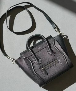 Alternative view of Celine Replica Designer Bags 1:1 Drummed Calfskin Nano Luggage Black 20 x 20 x 10 CM