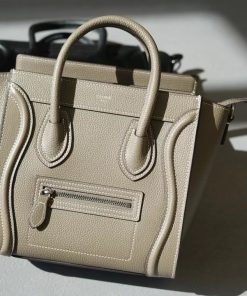 Alternative view of Celine Replica Designer Bags 1:1 Drummed Calfskin Nano Luggage Souris 20 x 20 x 10 CM