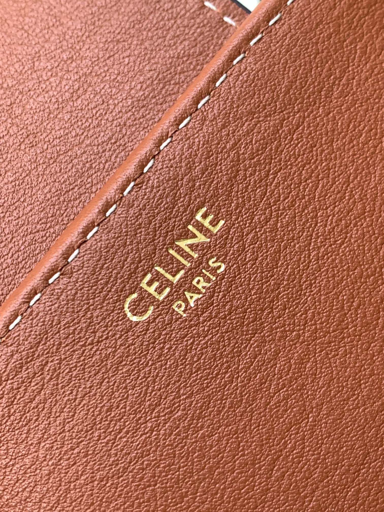 Celine Replica Designer Bags 1:1 Supple Calfskin Medium Appoline Tan 37.5 X 22 X 16 CM - Image 5