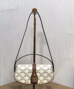 Replica Designer Bags – Celine Tabou Clutch White & Tan