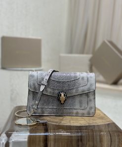 Alternative view of Bvlgari Replica Designer Bags 1:1 Serpenti Forever White Agate Colored Snakeskin Crossbody Bag  22 x 13 x 6 cm
