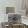 Replica Designer Bags – Bvlgari White Agate Colored Snakeskin Crossbody Bag