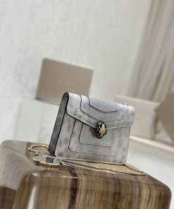 Alternative view of Bvlgari Replica Designer Bags 1:1 Serpenti Forever White Agate Colored Snakeskin Crossbody Bag  20 x 14 x 4.5 cm