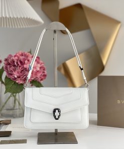Replica Designer Bags – Bvlgari White East-West Shoulder Bag