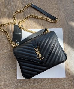 Replica Designer Bags – YSL Black College Medium