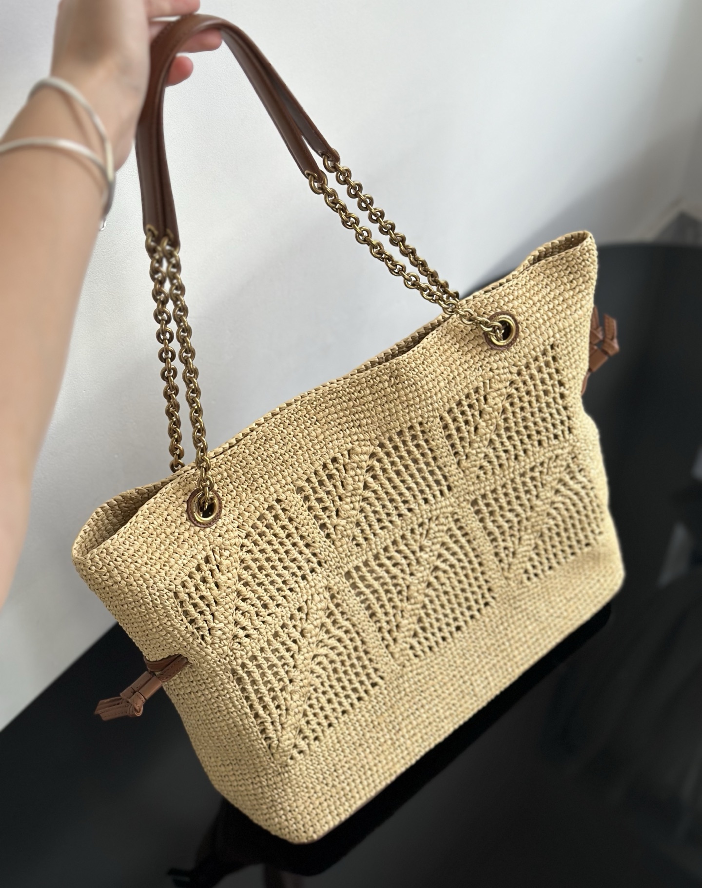 Saint Laurent Replica Designer Bags 1:1 Jamie Raffia Shopping 35 X 35 X 10 CM - Image 9