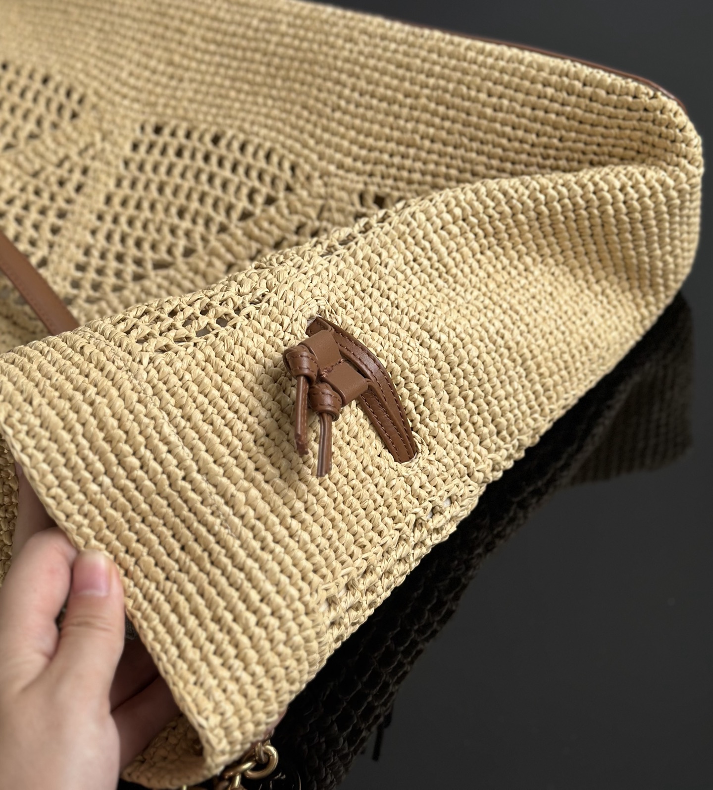 Saint Laurent Replica Designer Bags 1:1 Jamie Raffia Shopping 35 X 35 X 10 CM - Image 7