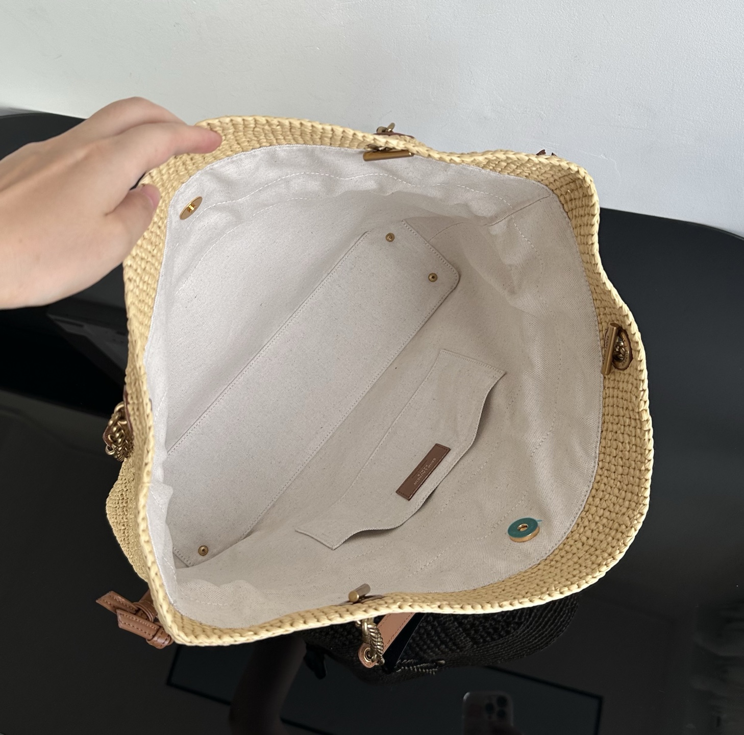 Saint Laurent Replica Designer Bags 1:1 Jamie Raffia Shopping 35 X 35 X 10 CM - Image 5