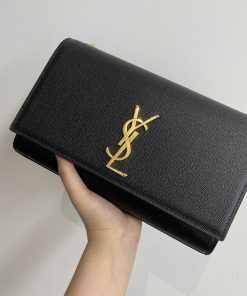 Alternative view of Saint Laurent Replica Designer Bags 1:1 Kate Medium Grained Leather Crossbody Bag 24 × 14.5 × 5 CM Gold Hardware