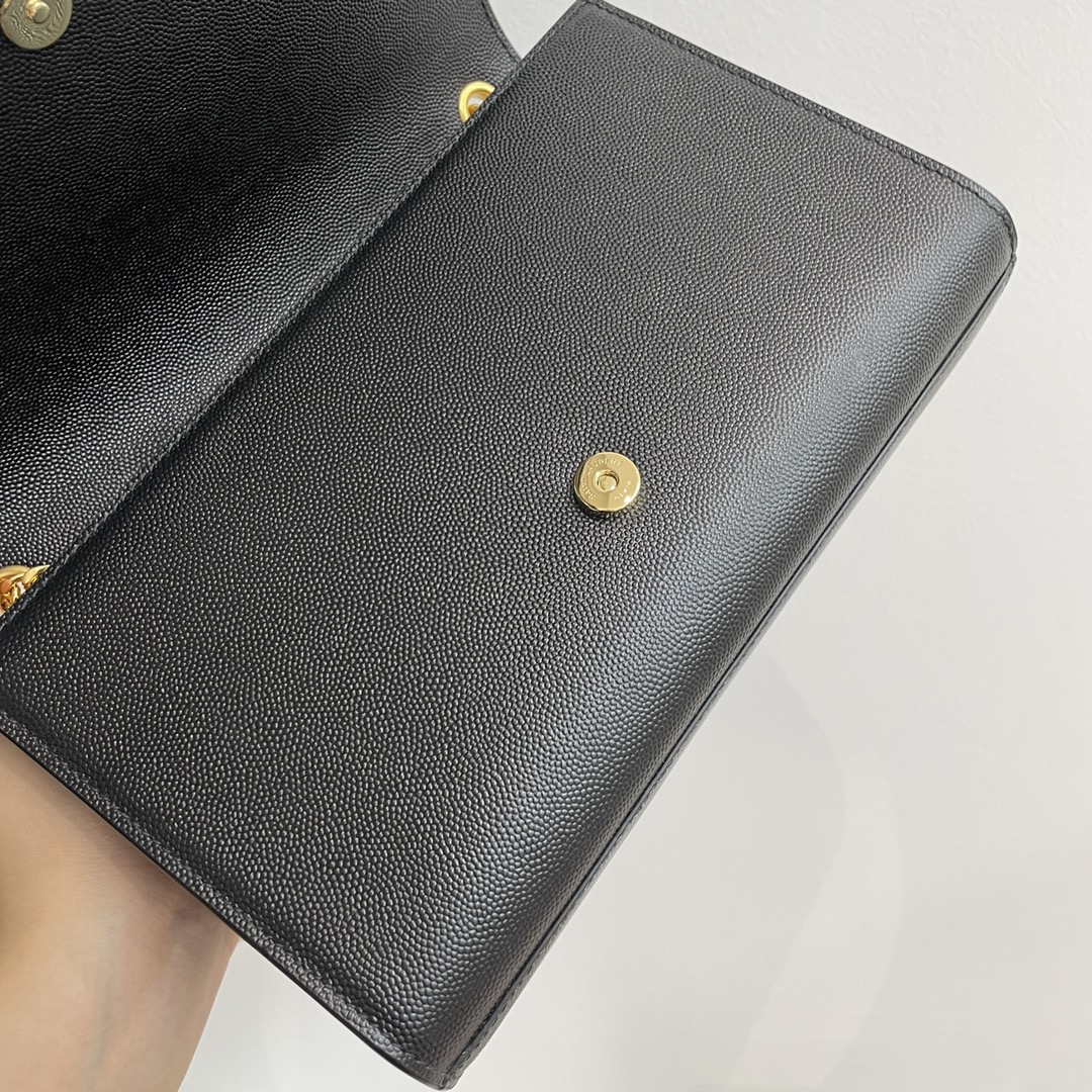 Saint Laurent Replica Designer Bags 1:1 Kate Medium Grained Leather Crossbody Bag 24 × 14.5 × 5 CM Gold Hardware - Image 7