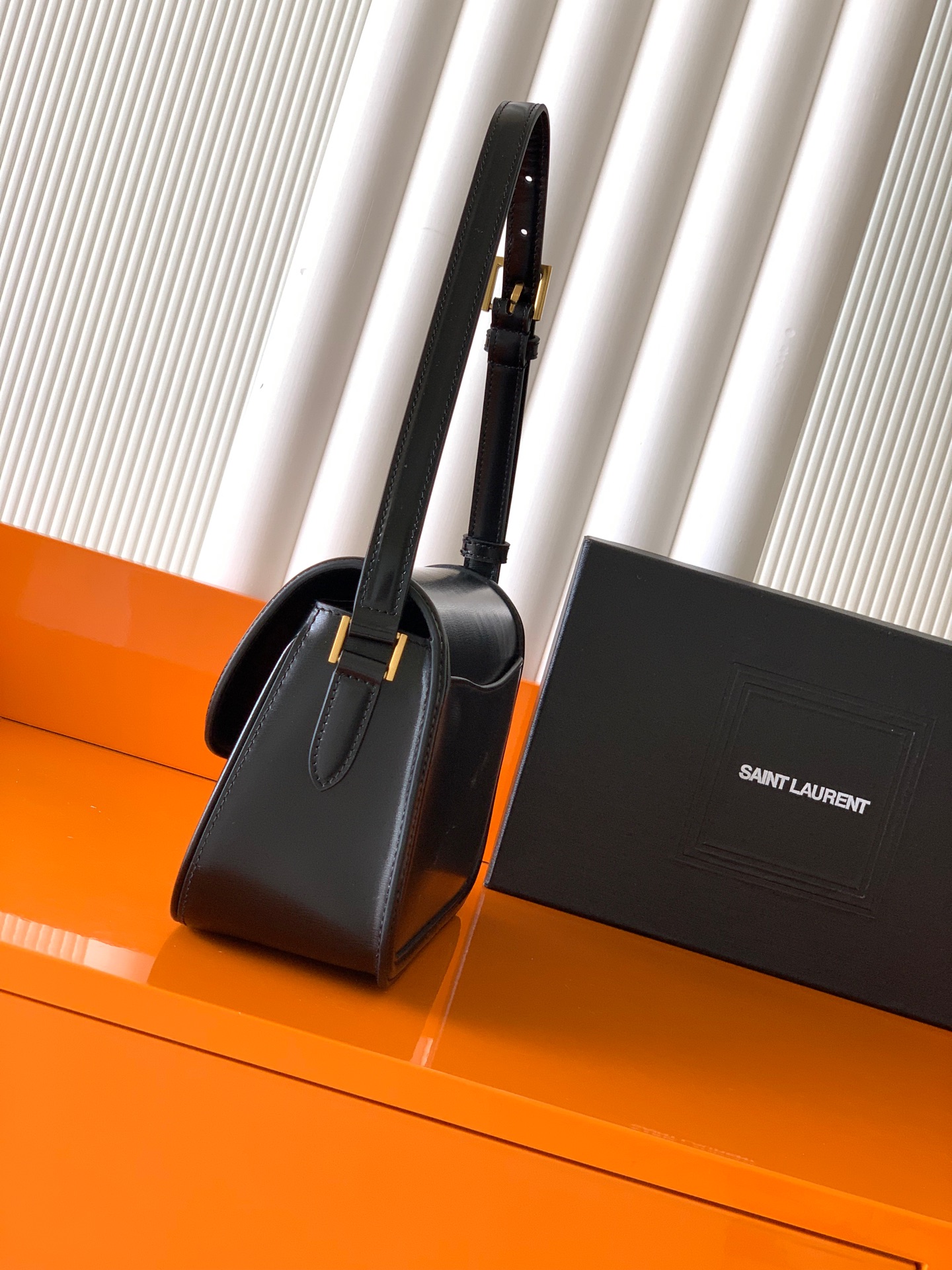Saint Laurent Replica Designer Bags 1:1 Solferino Small Box Leather Black 24.5 × 15 × 8.5 cm - Image 8