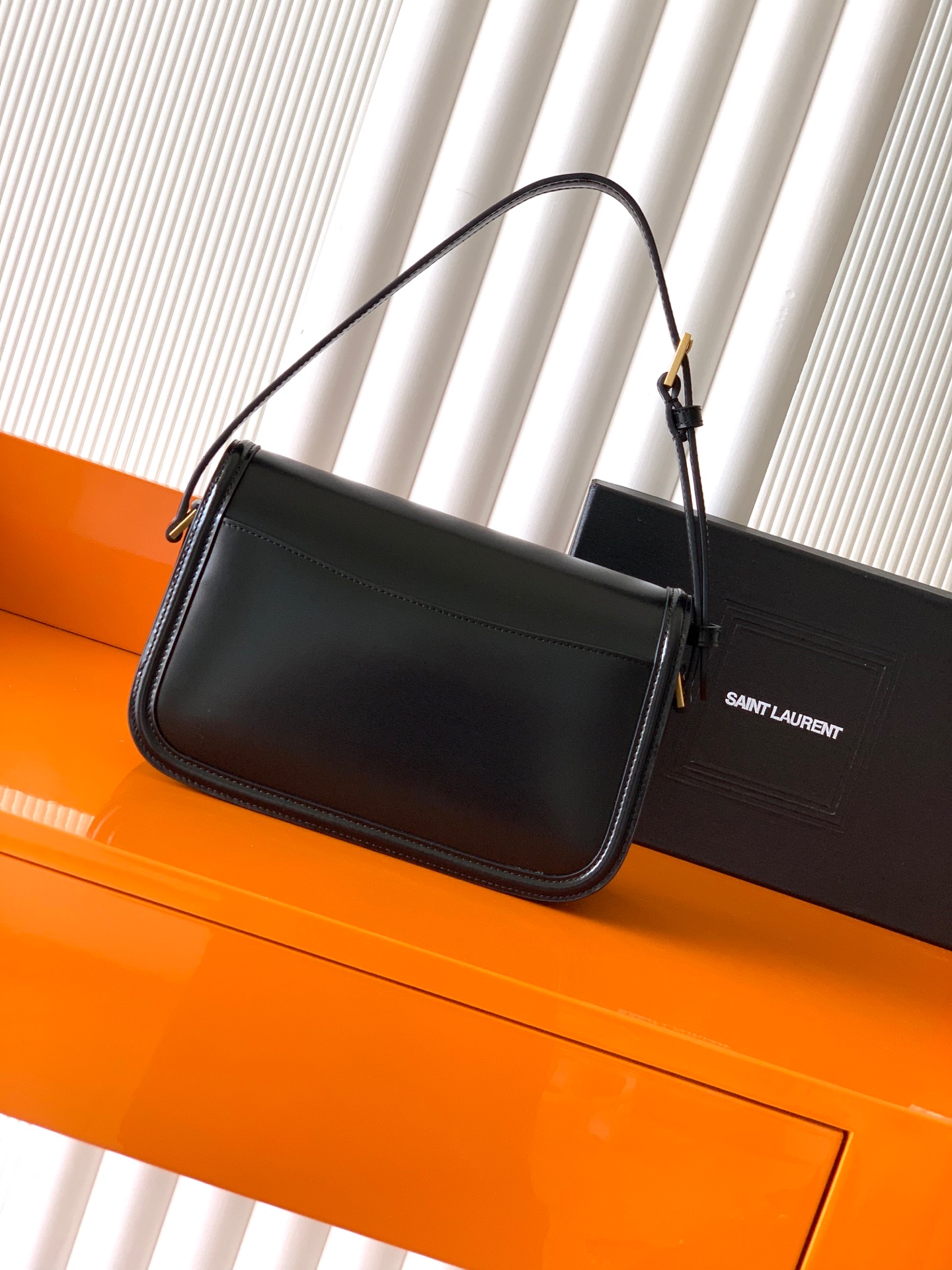 Saint Laurent Replica Designer Bags 1:1 Solferino Small Box Leather Black 24.5 × 15 × 8.5 cm - Image 9