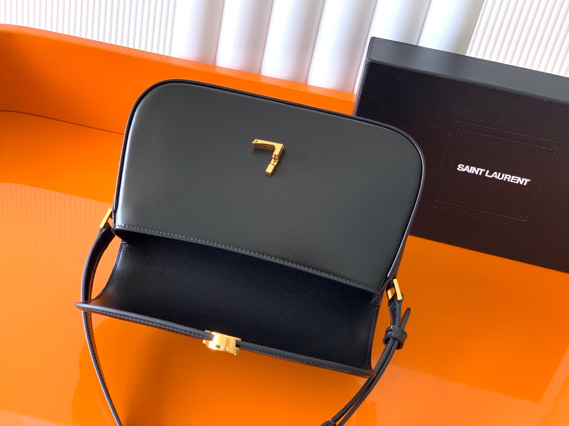 Saint Laurent Replica Designer Bags 1:1 Solferino Small Box Leather Black 24.5 × 15 × 8.5 cm - Image 3