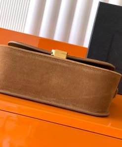 Alternative view of Saint Laurent Replica Designer Bags 1:1 Solferino Small Suede Caramel Cognac 24.5 × 15 × 8.5 cm