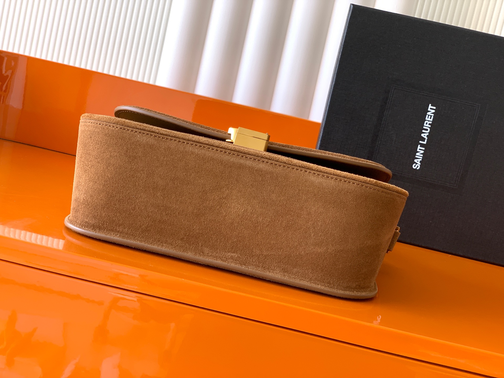 Saint Laurent Replica Designer Bags 1:1 Solferino Small Suede Caramel Cognac 24.5 × 15 × 8.5 cm - Image 2