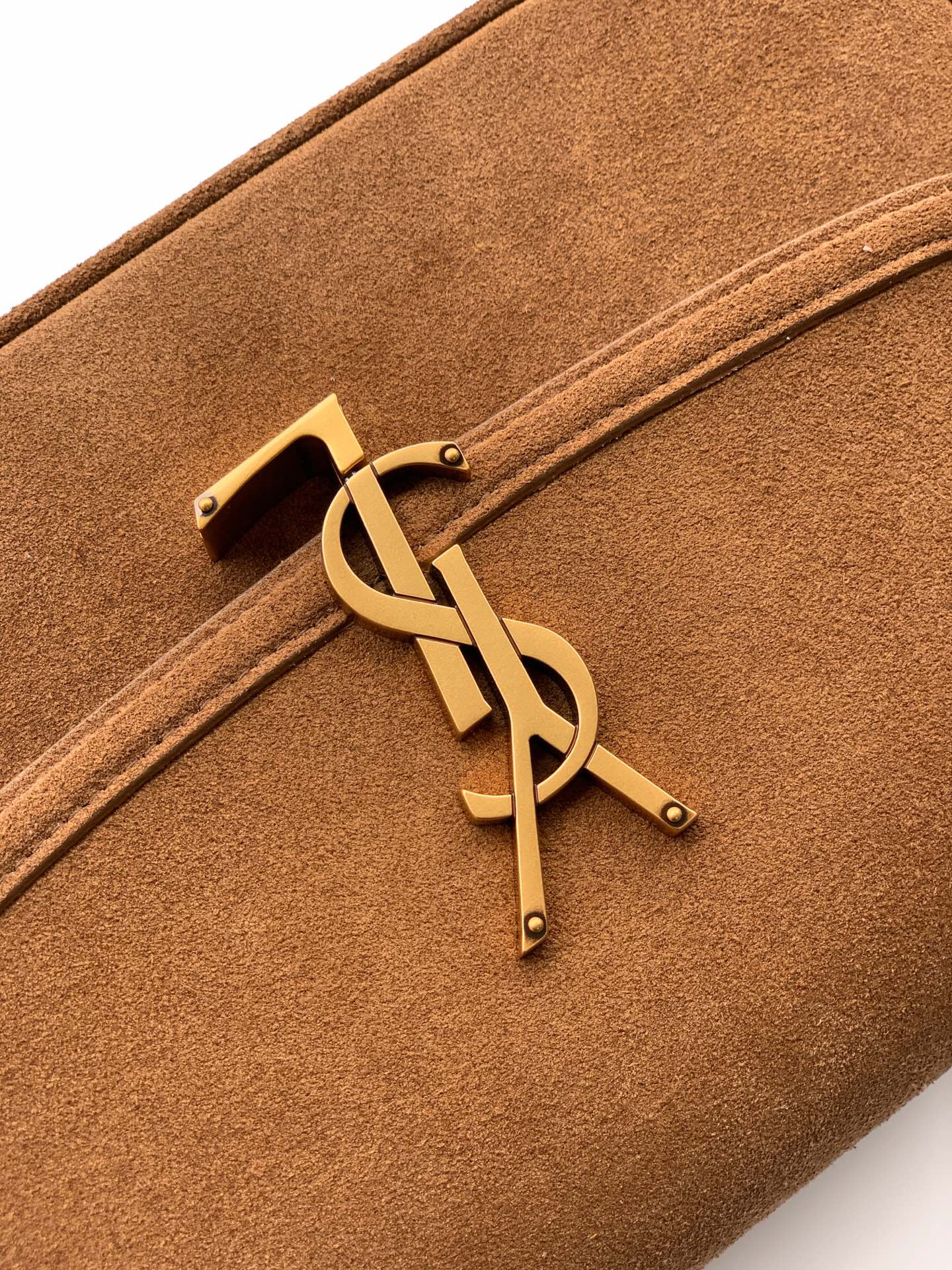 Saint Laurent Replica Designer Bags 1:1 Solferino Small Suede Caramel Cognac 24.5 × 15 × 8.5 cm - Image 3