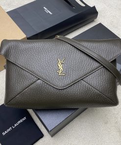 Saint Laurent 1:1 Top Replica: Cassandre Large Pouch on Chain in Light Musk Quilted Lambskin