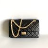 Chanel Replica Designer Bags 1:1 2.55 Handbag Black & Burgundy 16 × 24 × 7.5 CM
