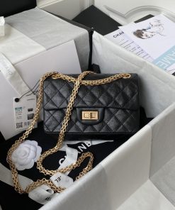 Mini 2.55 Handbag Black 15.5 × 20 × 6 CM
