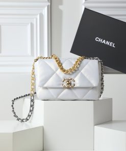 Chanel 19 Handbag White 16 × 26 × 9 CM