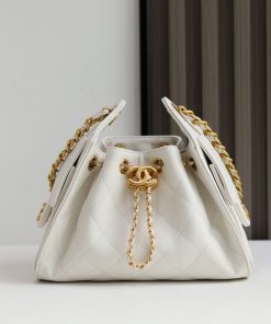 Mini Chanel 25 Handbag White 20 × 22 × 12.5 CM