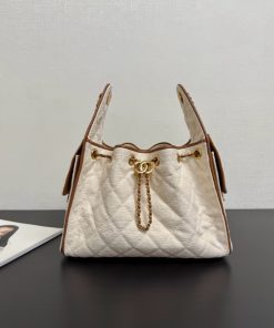 Small Chanel 25 Handbag Cream & Camel 30 × 26 × 14 CM