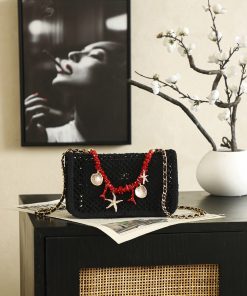 Small Flap Bag Black 14 × 21 × 6 CM