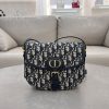 Dior Replica Designer Bags 1:1 Medium Dior Bobby Bag Blue Dior Oblique Jacquard Antique Gold-Tone Metal 17.5 × 6.5 × 22.5 CM