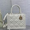 Dior Replica Designer Bags 1:1 Small Dior Book Tote Latte Pale Gold-Tone Metal 22.0 × 14.0 × 26.5 CM