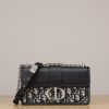 Dior Replica Designer Bags 1:1 30 Montaigne East-West Bag with Chain Blue Dior Oblique Jacquard Silver-Tone Metal 12.0 × 6.0 × 21.0 CM