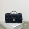 Dior Replica Designer Bags 1:1 My Dior Mini Bag Black Gold-Tone Metal 11.5 × 4.5 × 21.0 CM