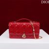 Dior Replica Designer Bags 1:1 My Dior Mini Bag Cherry Red Patent Cannage Calfskin Gold-Tone Metal 11.5 × 4.5 × 21.0 CM
