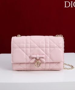 My Tender Dior Top Handle Mini Bag Rose Tendre Gold-Tone Metal 11.5 × 7.0 × 21.0 CM