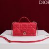 Dior Replica Designer Bags 1:1 My Tender Dior Top Handle Mini Bag Garance Red Macrocannage Lambskin Gold-Tone Metal 11.5 × 7.0 × 21.0 CM