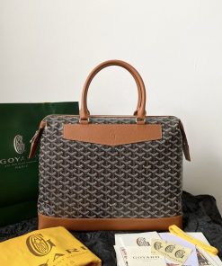 Cisalpin Document Case PM Black & Tan 39*9*29cm
