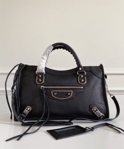 Balenciaga Replica Designer Bags 1:1 Classic City Medium Silver 38 × 24 × 14 CM
