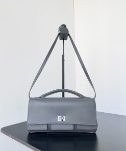 Balenciaga Replica Designer Bags 1:1 Bel Air Small Cloud Grey 27 × 14 × 5.5 CM