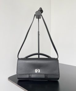 Balenciaga Replica Designer Bags 1:1 Bel Air Small Black 27 × 14 × 5.5 CM