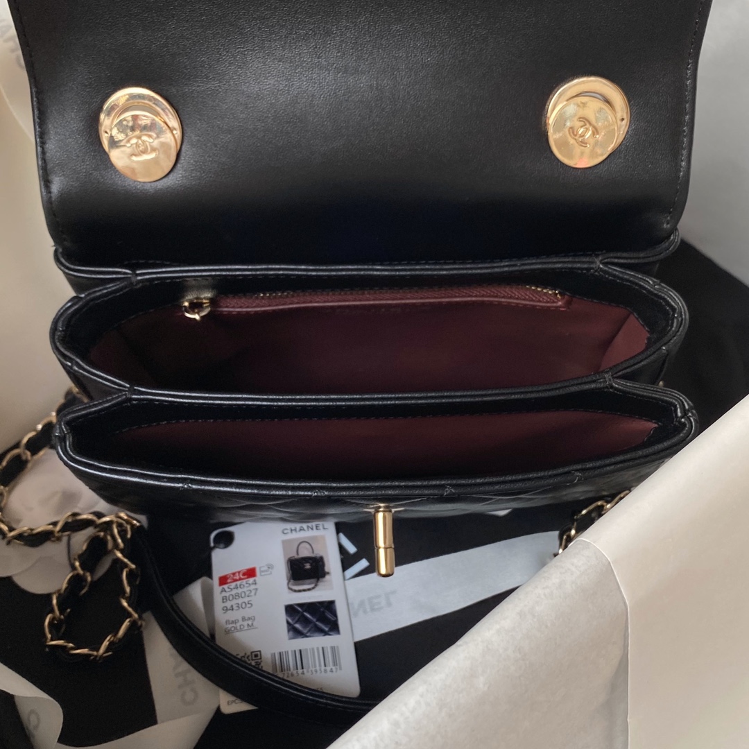 Flap Bag With Top Handle - Image 3