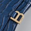 Hourglass Top Handle Bag Small Indigo