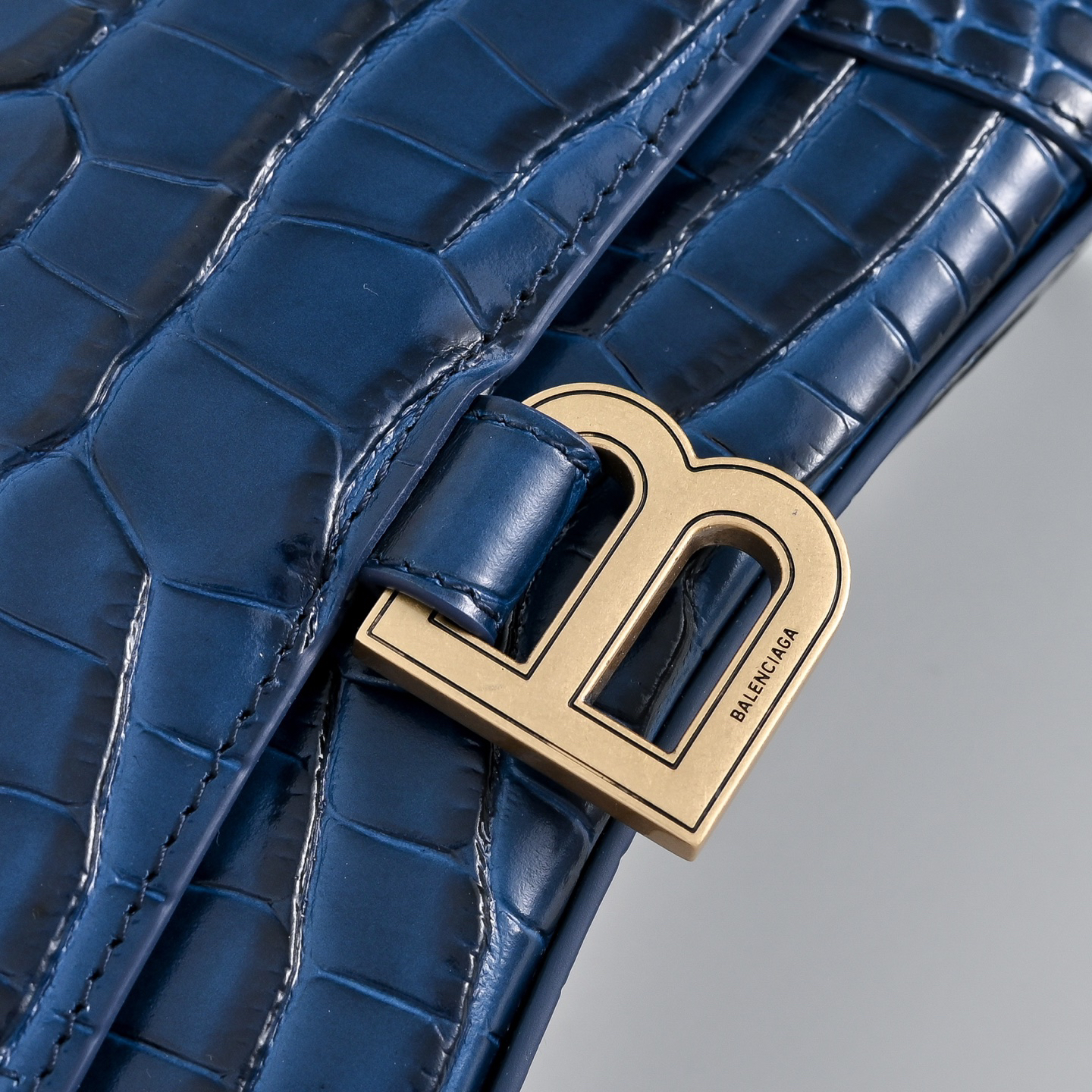 Hourglass Top Handle Bag Small Indigo