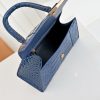 Hourglass Top Handle Bag Small Indigo