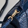 Hourglass Top Handle Bag Small Indigo