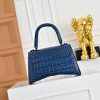 Hourglass Top Handle Bag Small Indigo