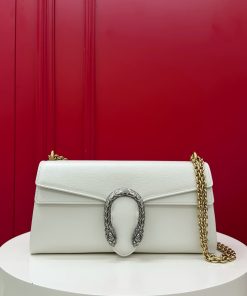 Dionysus Medium Shoulder Bag White 14 × 27.9 × 7.1 cm