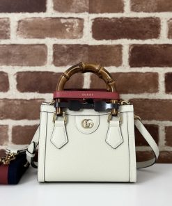Diana Small Tote Bag White 16 × 20.1 × 9.9 cm