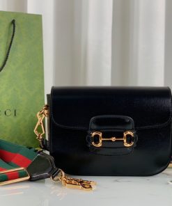 Horsebit 1955 Small Shoulder Bag Black 14.5 × 20.6 × 5.1 cm