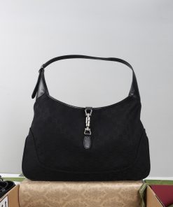 Jackie 1961 Large Crossbody Bag Black GG Canvas 29 × 39.9 × 4.8 cm