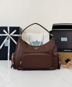 Medium washed leather bag Cocoa Brown 27.0x32.0x12.0 CM